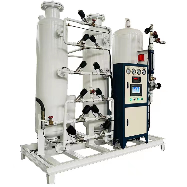 How does the nitrogen-making machine work on site?
