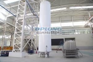 Vertical oxygen cryogenic storage tank