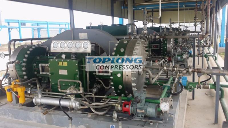 high pressure oil free argon gas diaphragm compressor in car