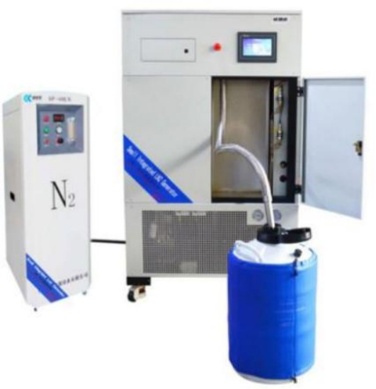 Il laboratorio utilizza una macchina per azoto liquido di tipo split da 40 litri